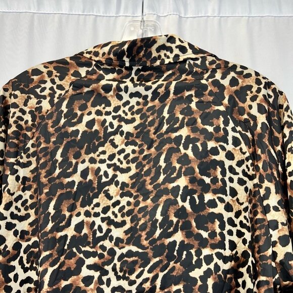 Honey Punch Womens Jacket Coat Multicolor Animal Print Leopard Buttons Pockets M - Picture 5 of 10
